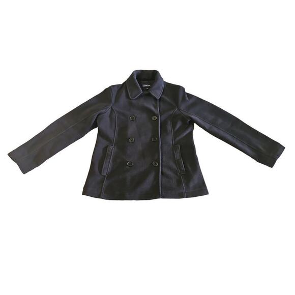 Lands' End Black Peacoat Sweater Women's Sz Medium - Picture 1 of 6